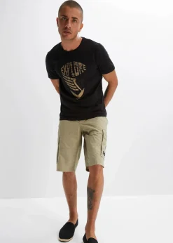 Herren bonprix Große Größen|Shorts|Schlupf-Cargo-Bermuda, Regular Fit
