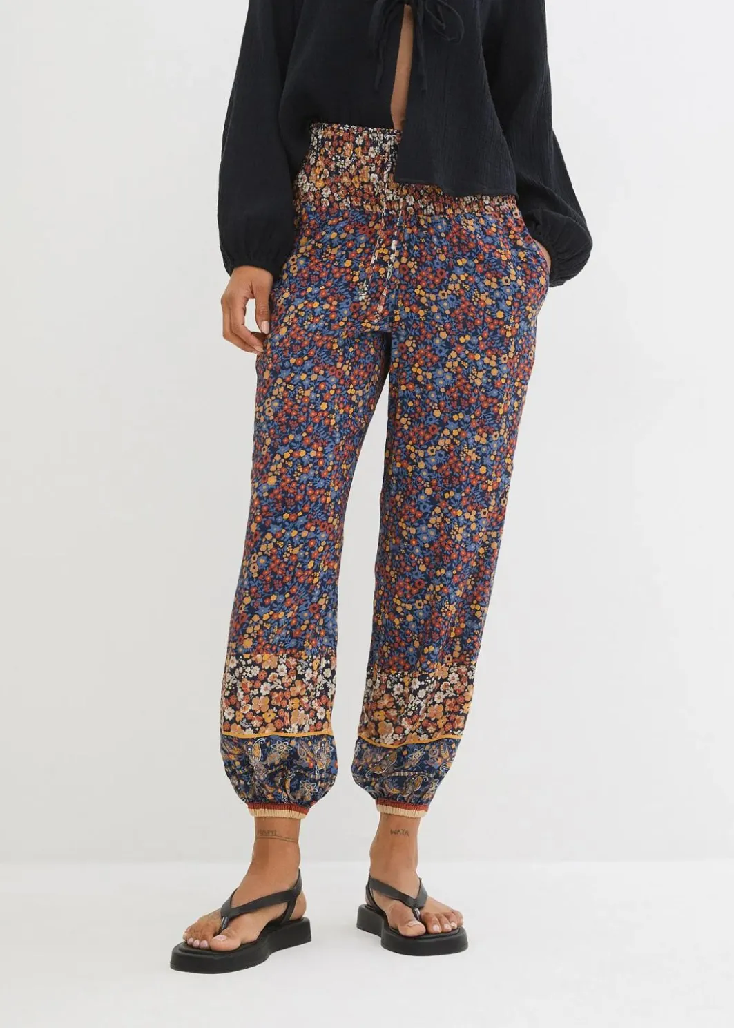 Damen bonprix Bekleidung·Kleider|Hosen|Schlupfhose aus fließender Viskose