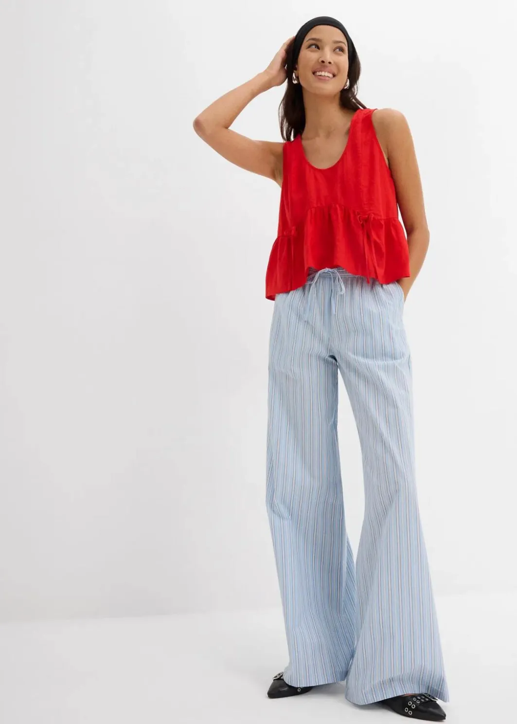 Damen bonprix Hosen|Bekleidung·Kleider|Schlupfhose aus reiner Baumwolle