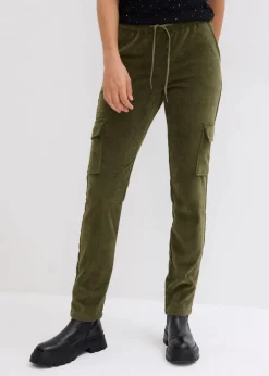 Damen bonprix Bekleidung·Kleider|Hosen|Schlupfhose aus Samt-Cord
