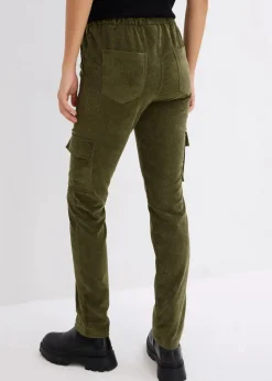 Damen bonprix Bekleidung·Kleider|Hosen|Schlupfhose aus Samt-Cord