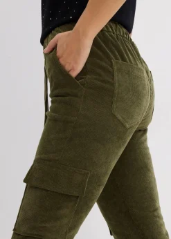 Damen bonprix Bekleidung·Kleider|Hosen|Schlupfhose aus Samt-Cord