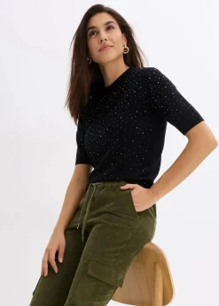 Damen bonprix Bekleidung·Kleider|Hosen|Schlupfhose aus Samt-Cord