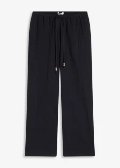 Damen bonprix Hosen|Schlupfhose aus strukturiertem Crinkle