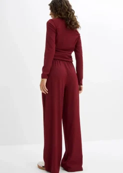 Schlupfhose aus strukturiertem Crêpe Damen Zweiteiler & Sets|Hosen