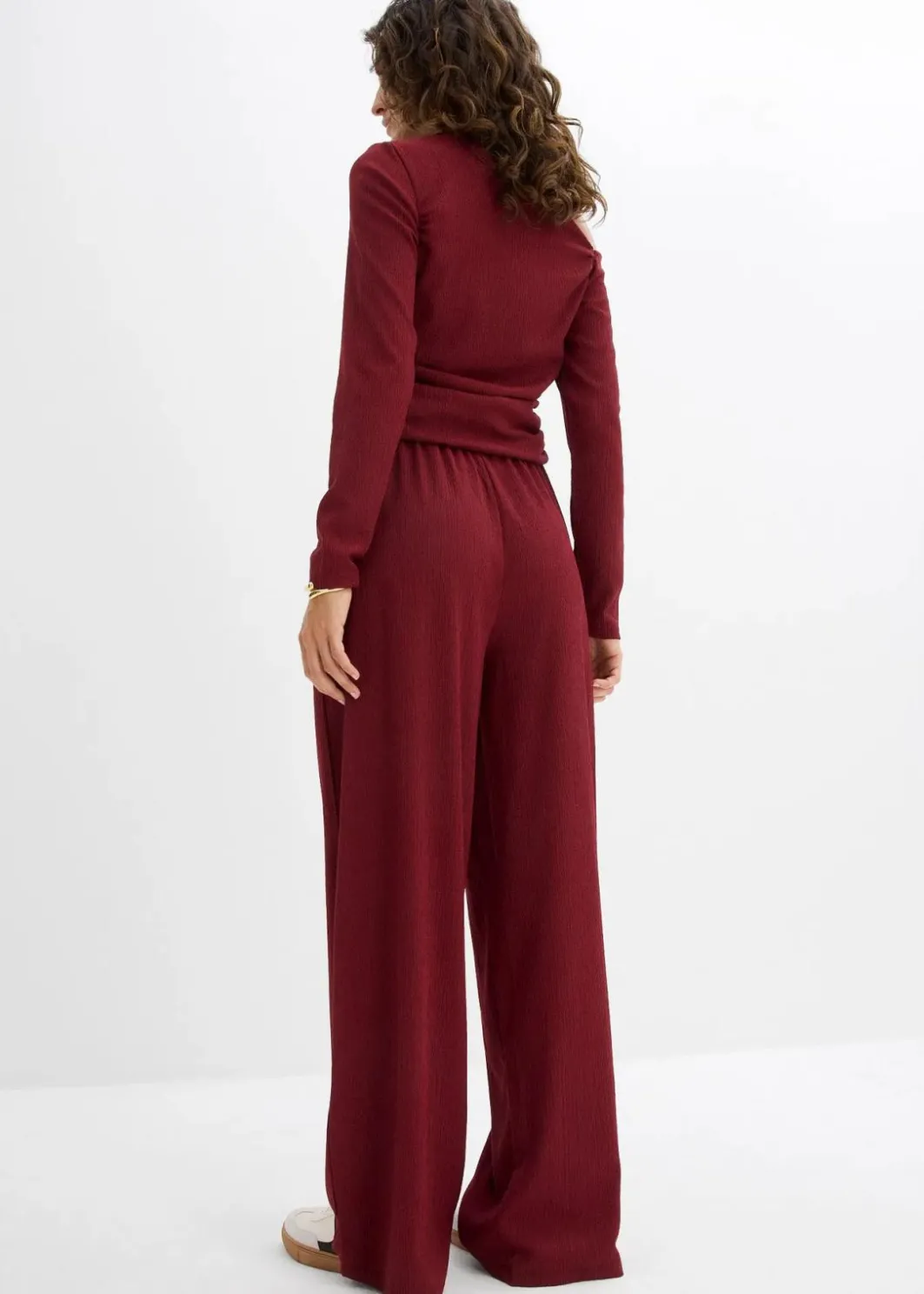 Schlupfhose aus strukturiertem Crêpe Damen Zweiteiler & Sets|Hosen