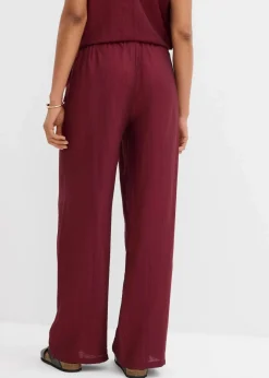 New Schlupfhose aus strukturiertem Viskose-Mix Damen Hosen|Zweiteiler & Sets