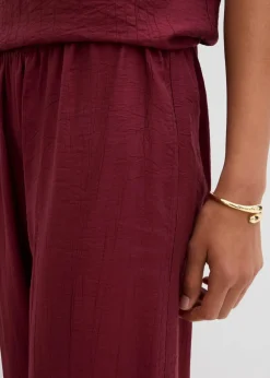 New Schlupfhose aus strukturiertem Viskose-Mix Damen Hosen|Zweiteiler & Sets