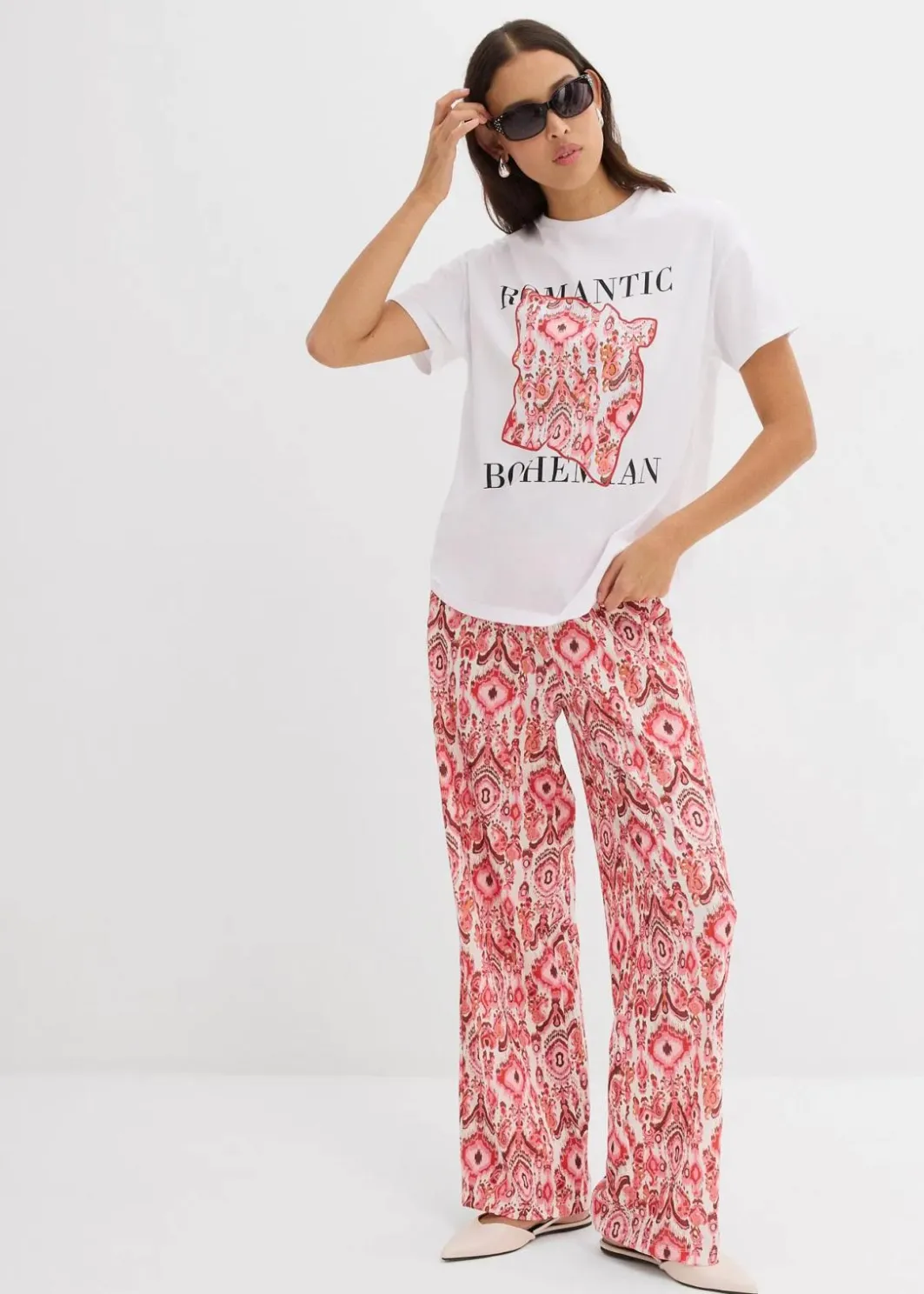 Hot Schlupfhose aus strukturiertem Crêpe Damen Bekleidung·Kleider|Hosen