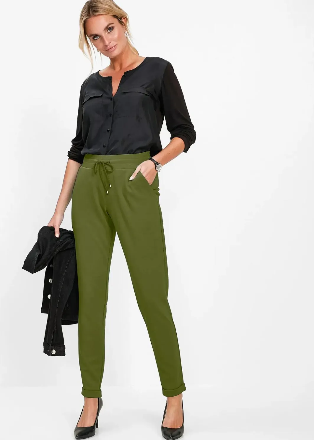 Schlupfhose aus Viskose-Mix Damen Hosen|Bekleidung·Kleider