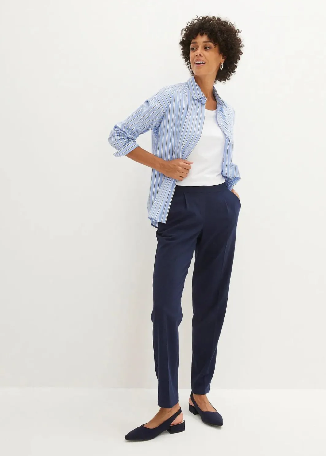 Damen bonprix Bekleidung·Kleider|Hosen|Schlupfhose mit Bügelfalte