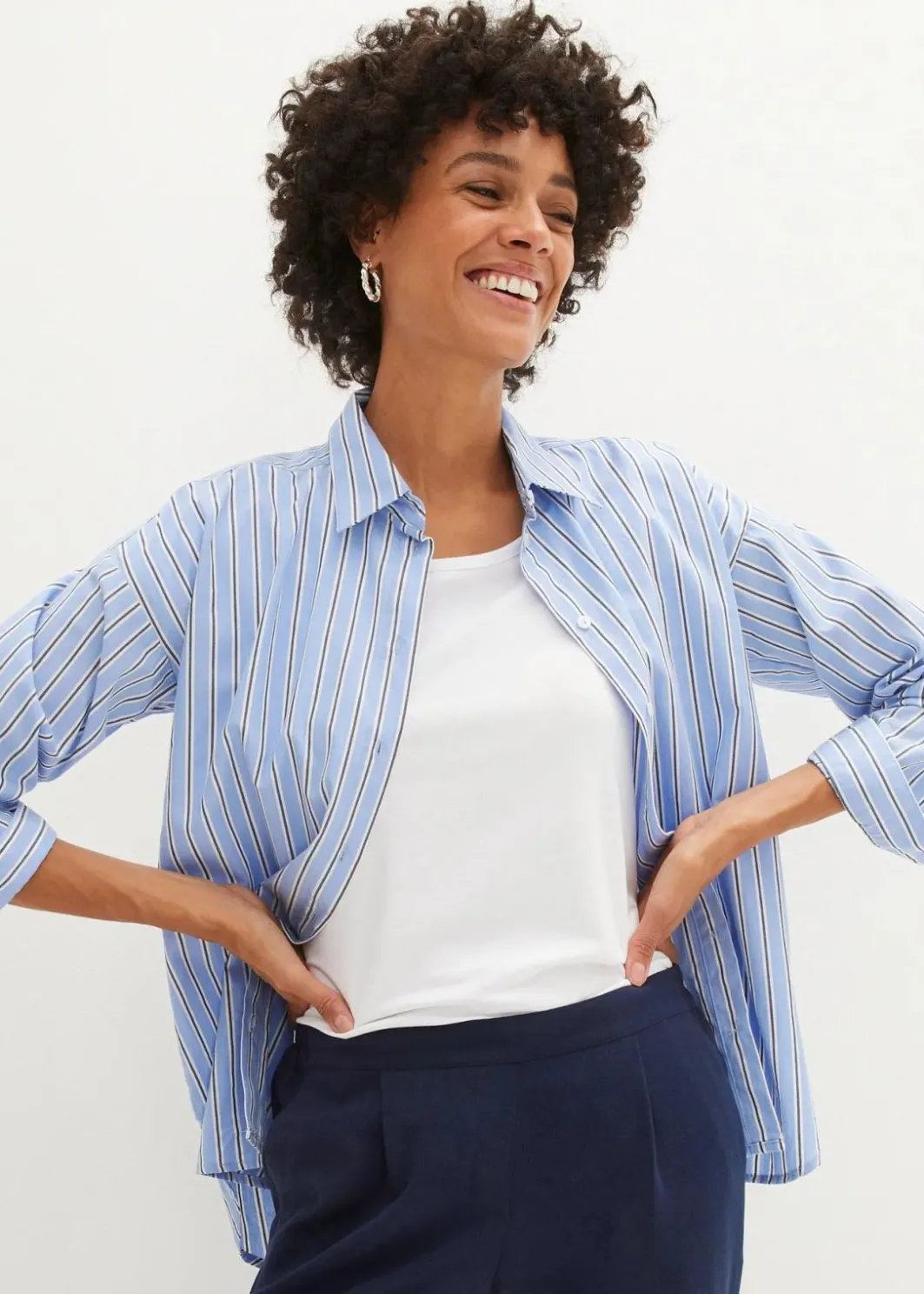 Damen bonprix Bekleidung·Kleider|Hosen|Schlupfhose mit Bügelfalte