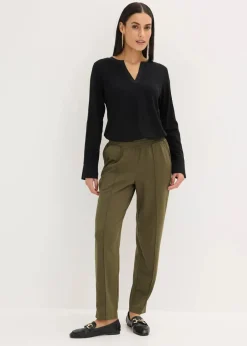 Damen bonprix Bekleidung·Kleider|Hosen|Schlupfhose mit Biese