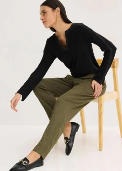 Damen bonprix Bekleidung·Kleider|Hosen|Schlupfhose mit Biese