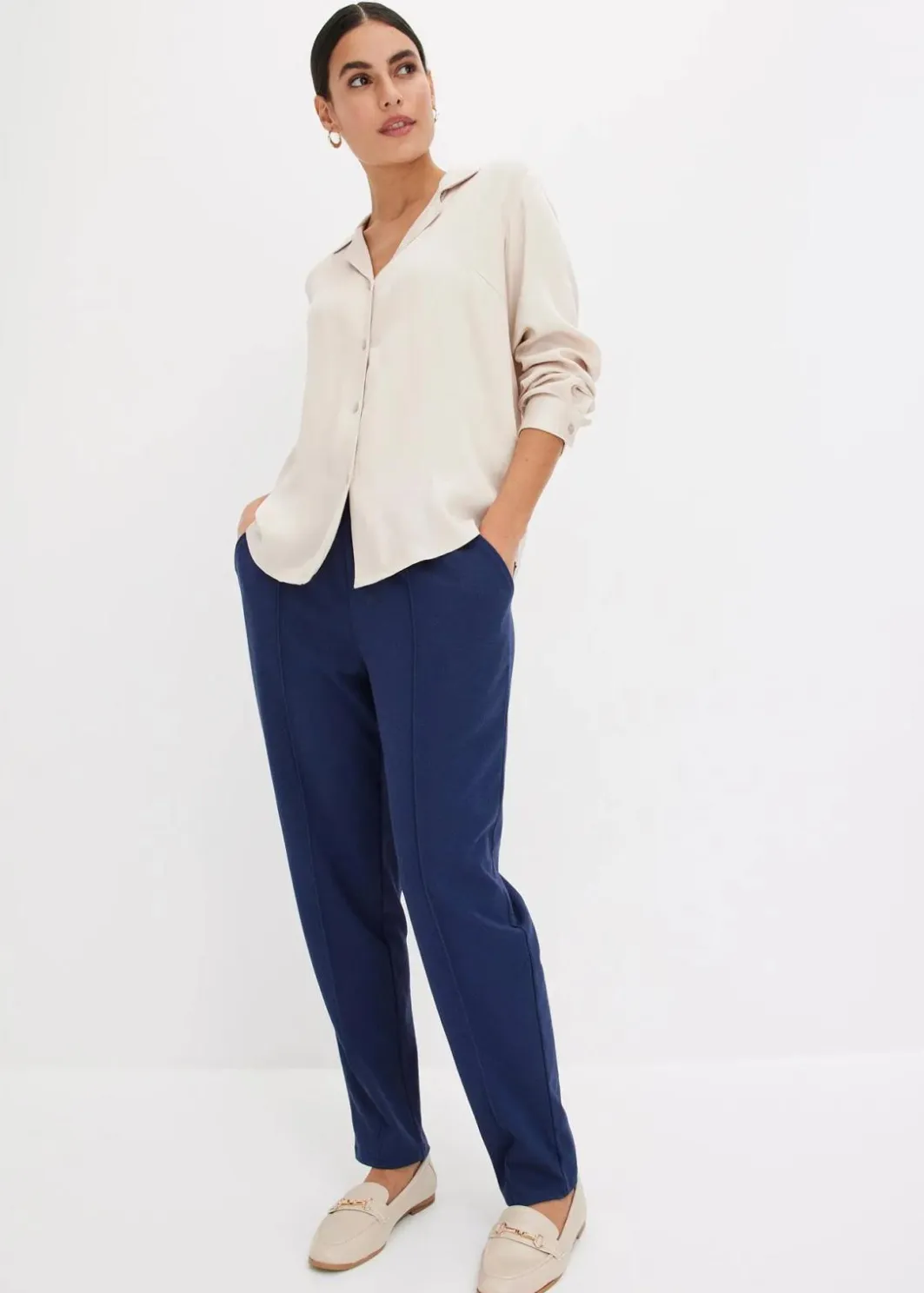 Discount Schlupfhose mit Biese Damen Hosen|Bekleidung·Kleider