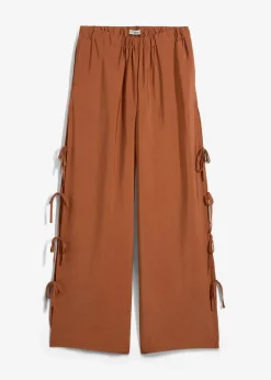 Damen bonprix Hosen|Nachhaltigere Materialien|Schlupfhose mit Schleifen
