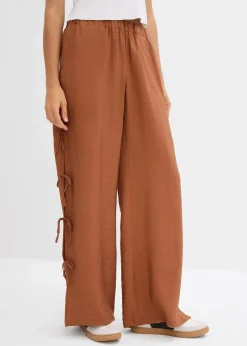 Damen bonprix Hosen|Nachhaltigere Materialien|Schlupfhose mit Schleifen