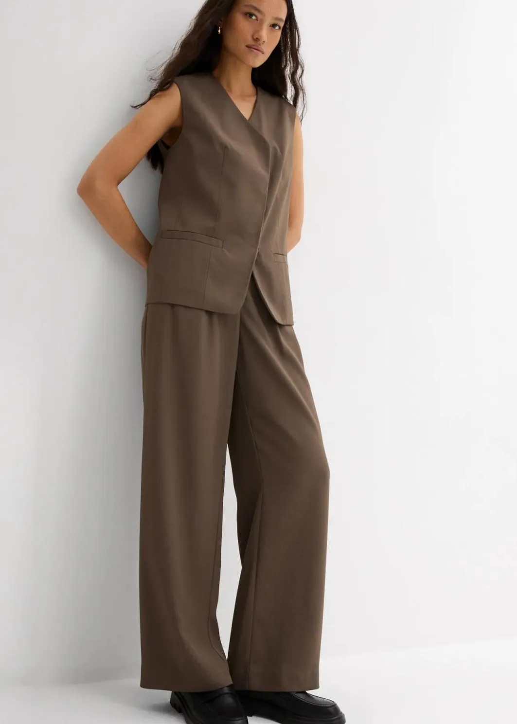 Damen bonprix Hosen|Bekleidung·Kleider|Schlupfhose mit Twill-Struktur