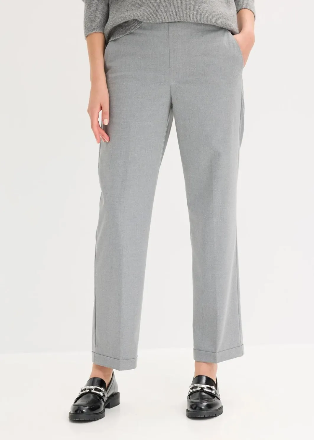 Damen bonprix Hosen|Bekleidung·Kleider|Schlupfhose mit Umschlag