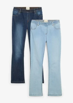 Kinder bonprix Mädchen 9-16 Jahre·Mehrfachpacks|Mädchen 9-16 Jahre·Jeans|Schlupfjeans Mid Waist (2er Pack)