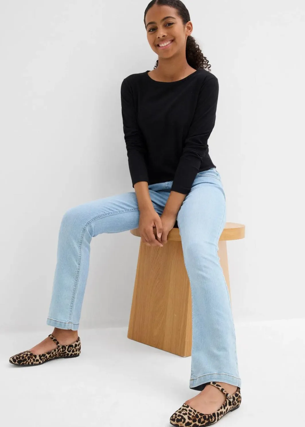 Kinder bonprix Mädchen 9-16 Jahre·Mehrfachpacks|Mädchen 9-16 Jahre·Jeans|Schlupfjeans Mid Waist (2er Pack)