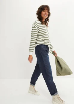 Damen bonprix Jeans|Kurzgrößen|Schlupfjeans, Straight
