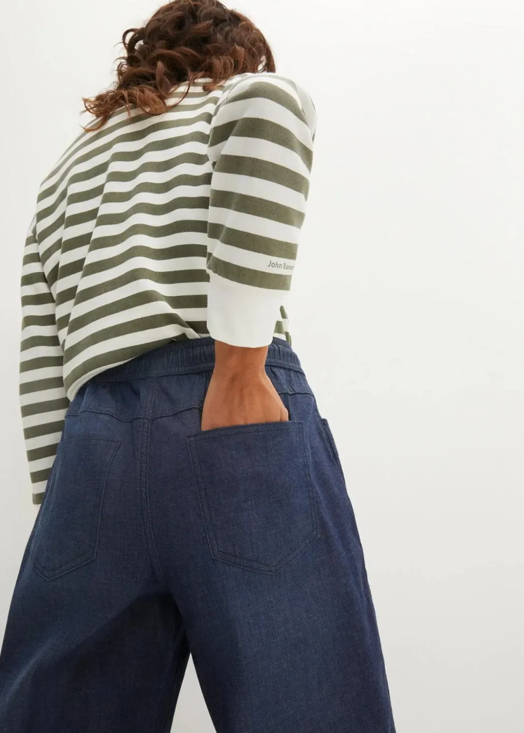 Damen bonprix Jeans|Kurzgrößen|Schlupfjeans, Straight