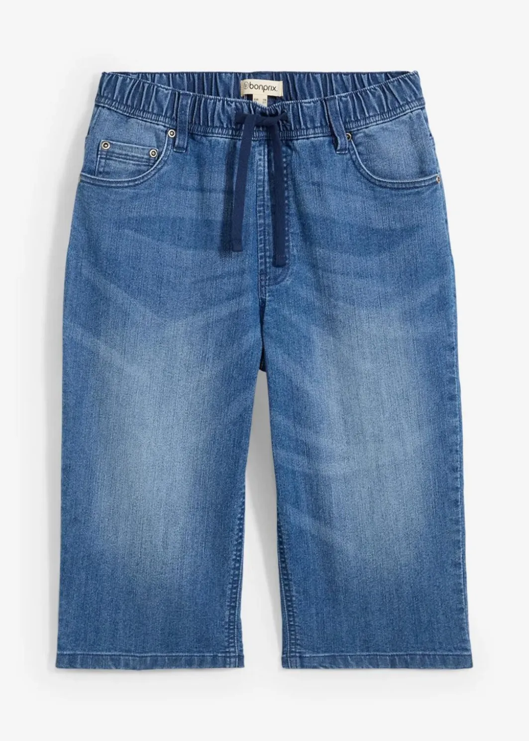 Kinder bonprix Jungen 9-16 Jahre·Shorts|Jungen 9-16 Jahre·Jeans|Schlupf-Jeans-Longbermuda, Slim Fit
