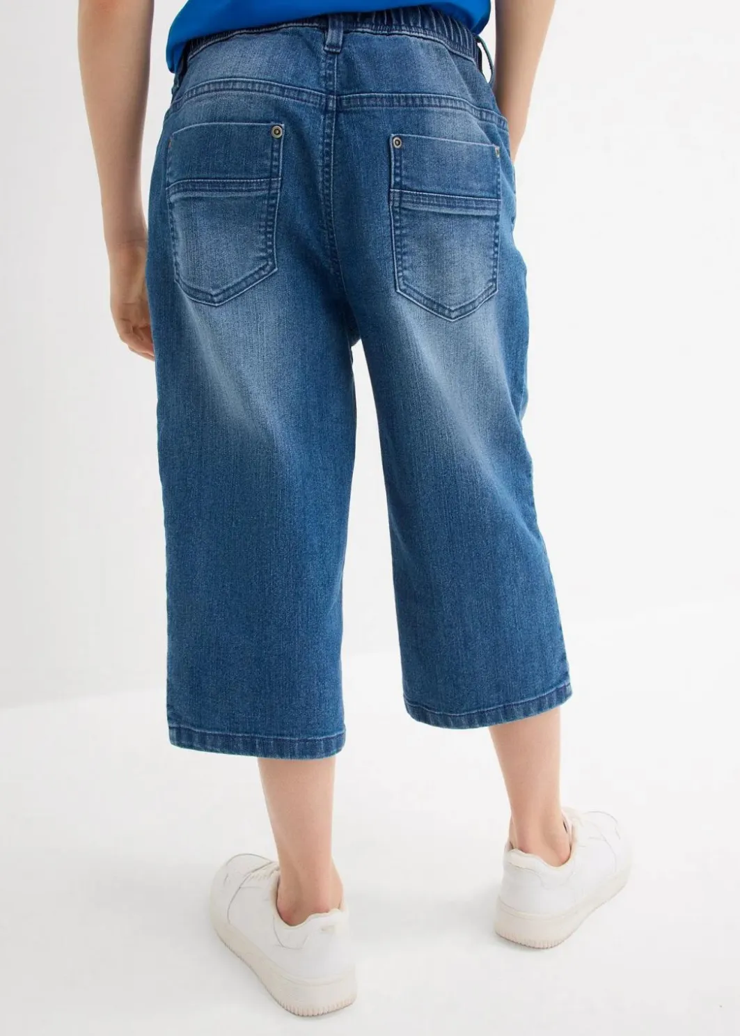 Kinder bonprix Jungen 9-16 Jahre·Shorts|Jungen 9-16 Jahre·Jeans|Schlupf-Jeans-Longbermuda, Slim Fit