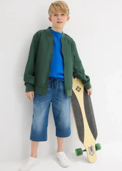 Kinder bonprix Jungen 9-16 Jahre·Shorts|Jungen 9-16 Jahre·Jeans|Schlupf-Jeans-Longbermuda, Slim Fit