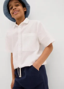 New Schlupf-Shorts aus luftigem Leinen-Mix, Regular Fit Kinder Jungen 9-16 Jahre·Shorts