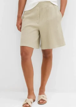 Damen bonprix Hosen|Zweiteiler & Sets|Schlupf-Shorts aus reiner Baumwolle
