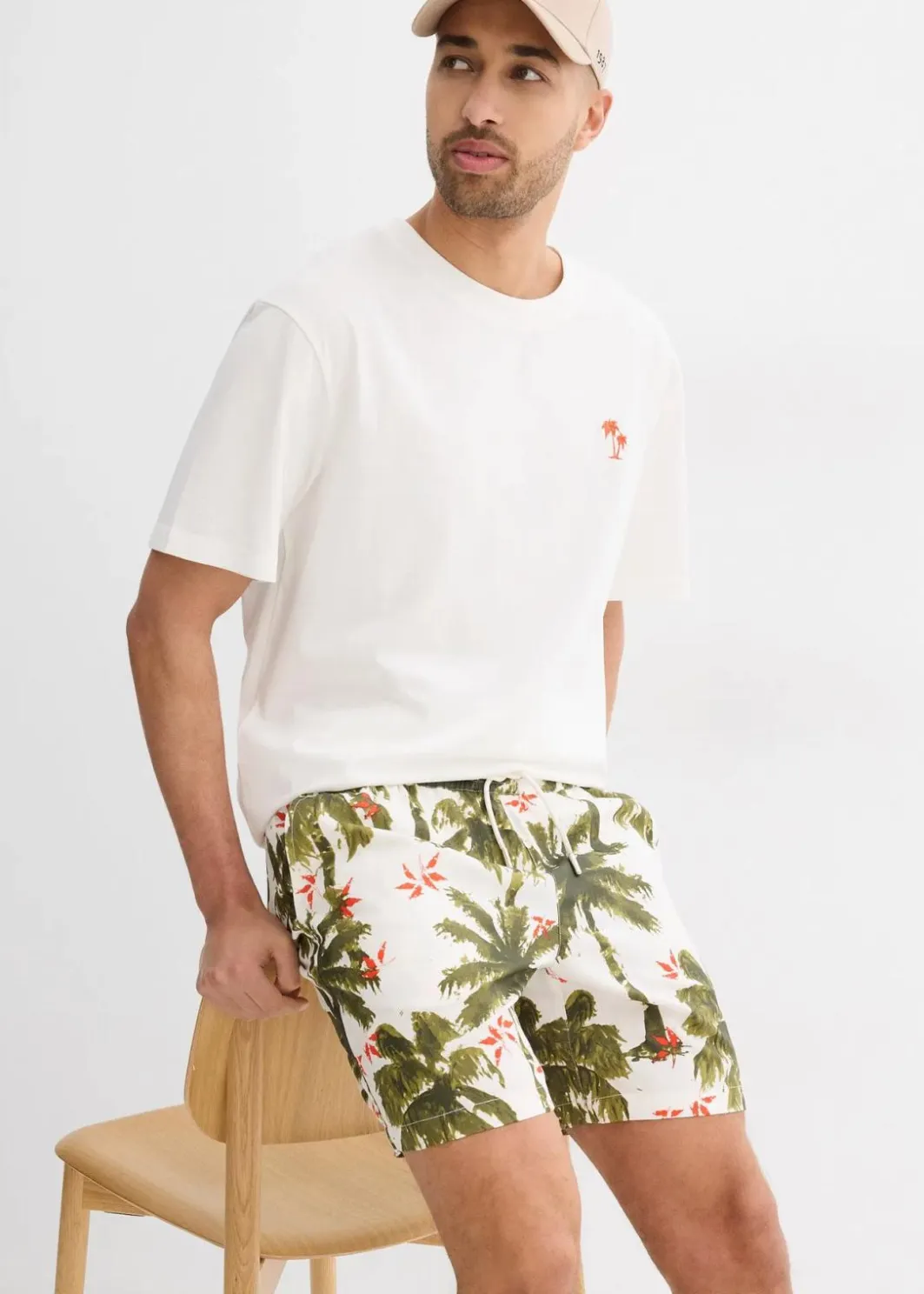Herren bonprix Strandmode|Große Größen|Schlupf-Shorts aus Viskose