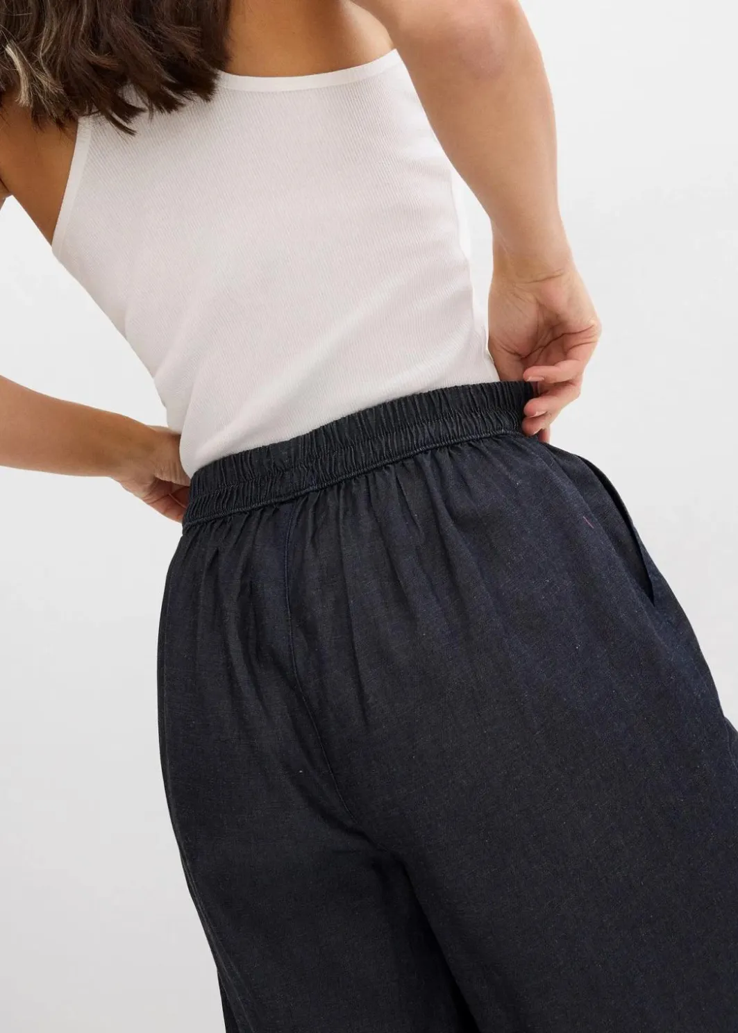 Damen bonprix Bekleidung·Outdoorbekleidung|Bekleidung·Kleider|Schlupf-Shorts mit kühlendem Leinenanteil
