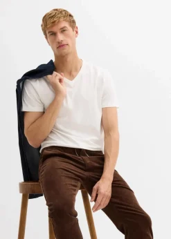 Herren bonprix Große Größen|Hosen|Schlupf-Stretch-Cordhose, Regular Fit