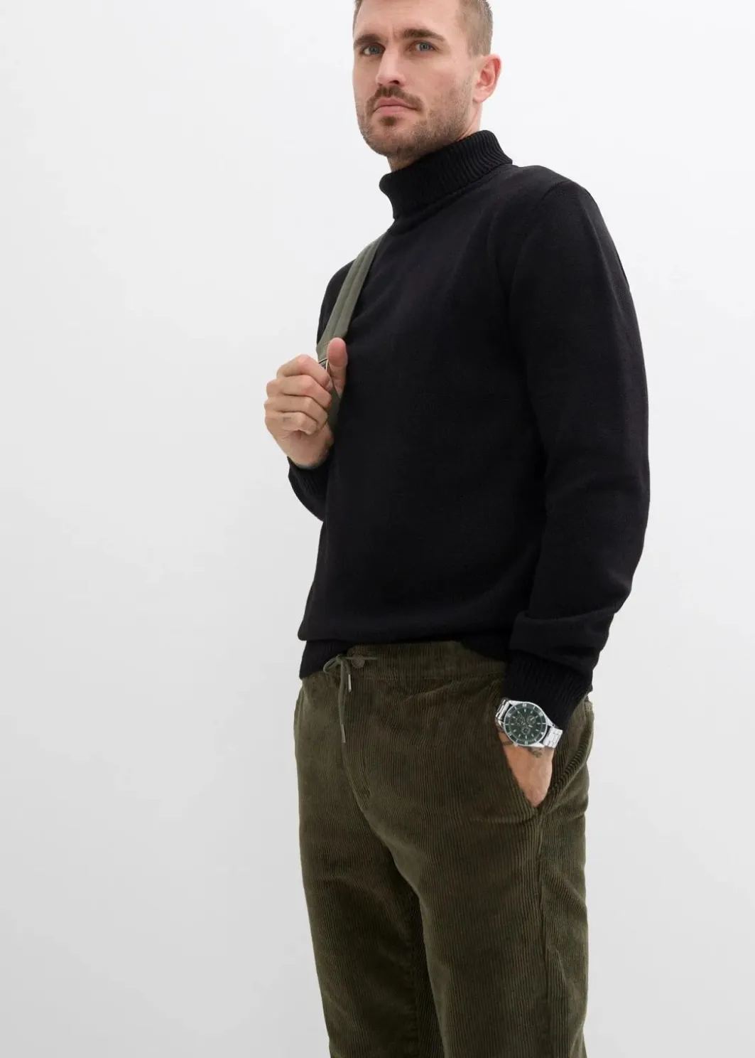Sale Schlupf-Stretch-Cordhose, Regular Fit Herren Hosen|Große Größen