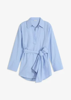 Discount Schluppenbluse aus reiner Baumwolle Damen Blusen & Tuniken|Bekleidung·Jacken & Mäntel