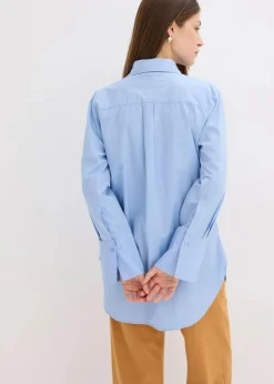 Discount Schluppenbluse aus reiner Baumwolle Damen Blusen & Tuniken|Bekleidung·Jacken & Mäntel