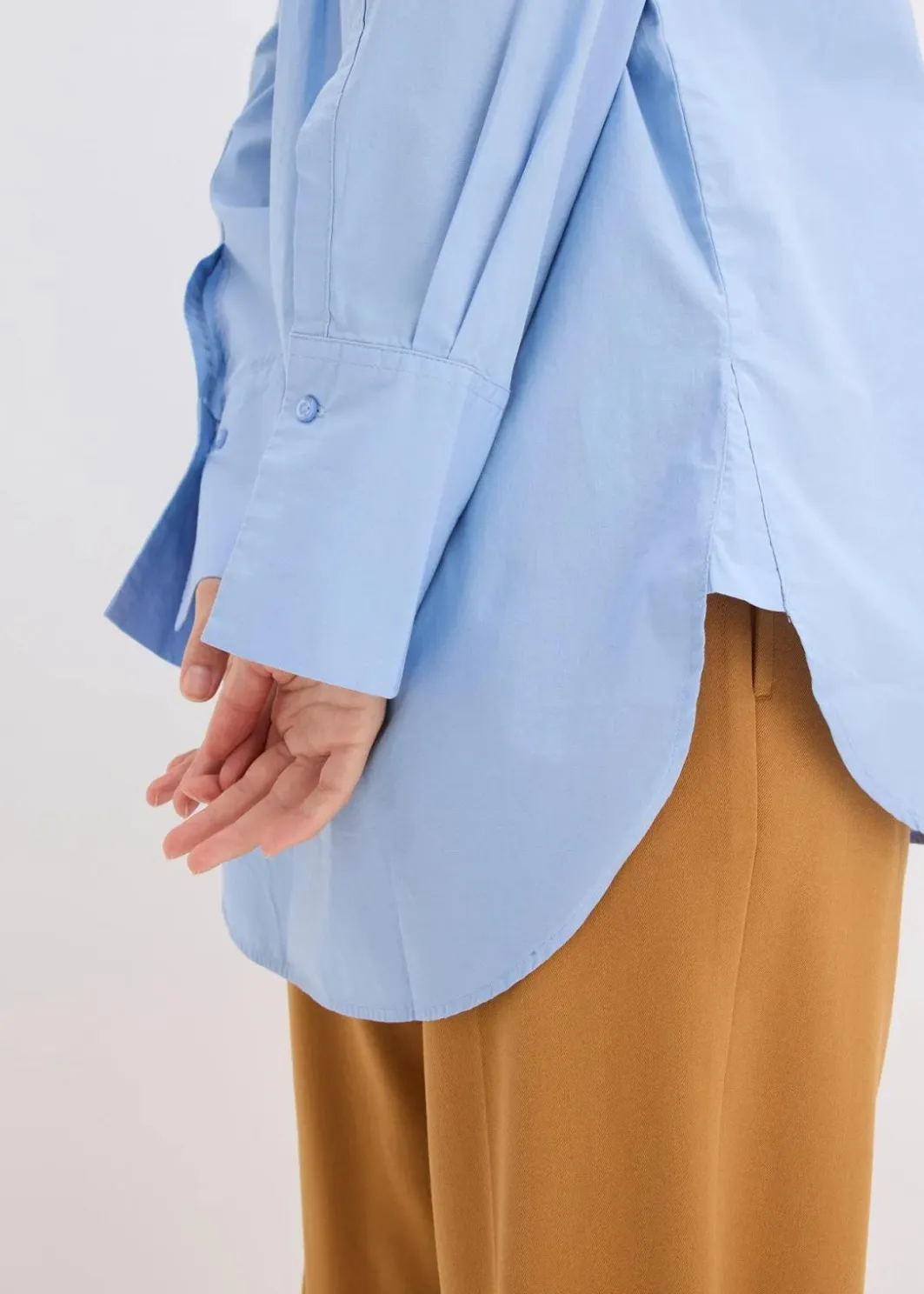 Discount Schluppenbluse aus reiner Baumwolle Damen Blusen & Tuniken|Bekleidung·Jacken & Mäntel