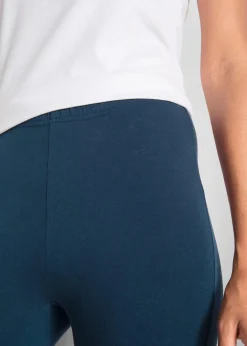 Damen bonprix Hosen|Basics|Schmal geschnittene Capri-Leggings (2er Pack)