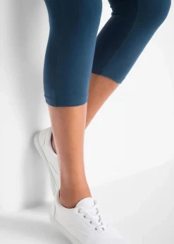 Damen bonprix Hosen|Basics|Schmal geschnittene Capri-Leggings (2er Pack)