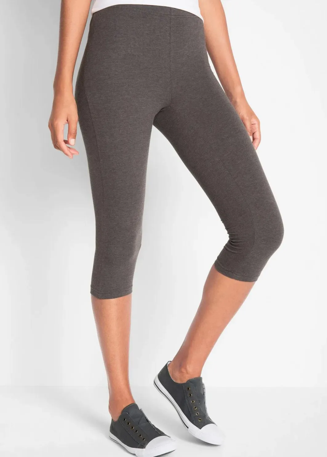 Damen bonprix Bekleidung·Röcke|Bekleidung·Kleider|Schmal geschnittene Capri-Leggings (2er Pack)