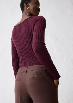 New Schmale Hose mit weichem Wollanteil Damen Bekleidung·Kleider|Hosen
