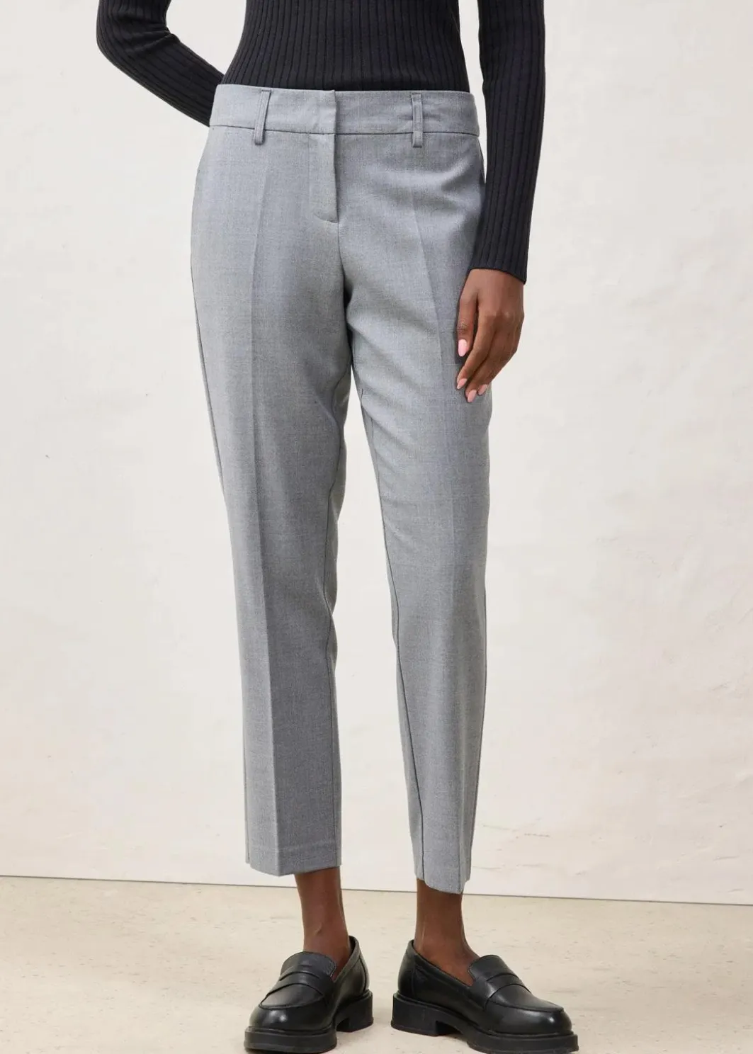Damen bonprix Bekleidung·Kleider|Hosen|Schmale Hose mit weichem Wollanteil