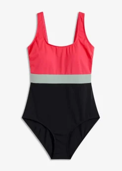 Damen bonprix Sport Bademode|Badeanzüge|Schnelltrocknender Badeanzug mit Colorblocking