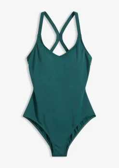 Damen bonprix Nachhaltigere Materialien|Sport Bademode|Schnelltrocknender Sport-Badeanzug mit Racerback