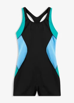 Damen bonprix Nachhaltigere Materialien|Sport Bademode|Schnelltrocknender Sport-Badeanzug mit Bein