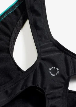Damen bonprix Nachhaltigere Materialien|Sport Bademode|Schnelltrocknender Sport-Badeanzug mit Bein
