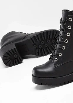 Damen bonprix Boots|Schuhe & Accessoires In Spezialgrößen·Schuhe In Übergröße|Schnürboots mit Blockabsatz