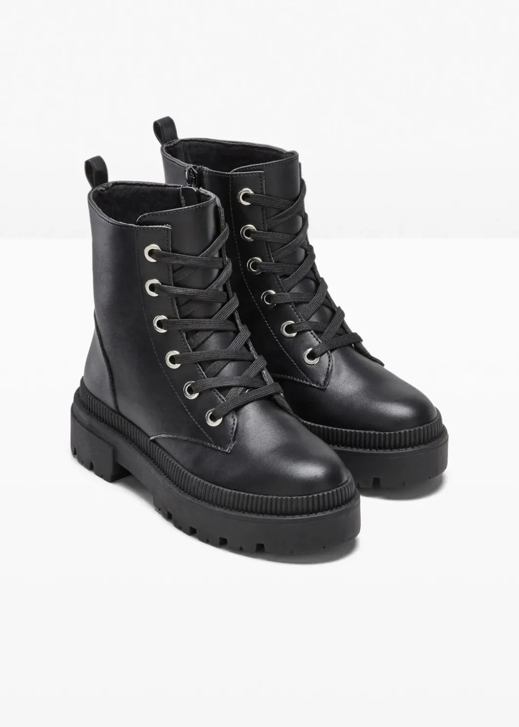 Damen bonprix Boots|Schnürboots mit Profilsohle